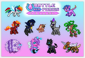 Battle Gem Ponies! - Sticker Set #1